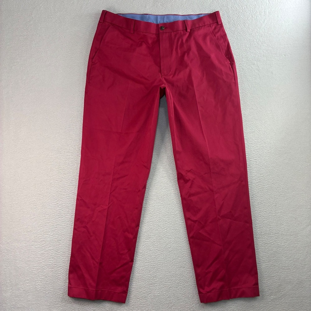 Brooks Brothers Lightweight Advantage Chino Clark Pants Men 36x30 Pink Preppy